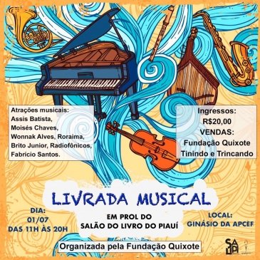 Livrada Musical acontece neste sábado, 01