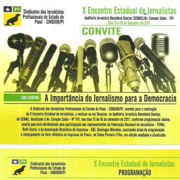 X Encontro Estadual de Jornalistas começa nesta sexta, 15