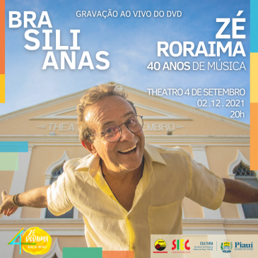 Zé Roraima completa 40 anos de carreira com show no Theatro 4 de Setembro, em Teresina