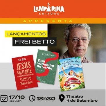 Frei Betto lança três livros em Teresina nesta segunda (17)