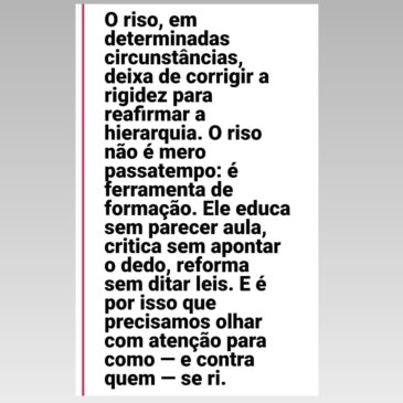 Rir é uma coisa muito séria: uma reflexão filosófica sobre o caso Léo Lins