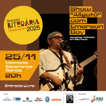 Dias 24 e 25/11, no Memorial Esperança Garcia, com entrada livre