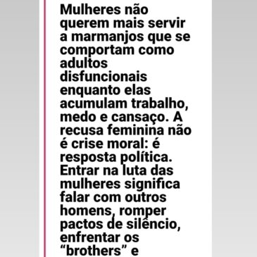 Nem todo homem, mas sempre um homem